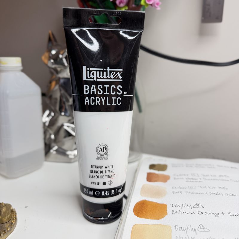 Liquitex BASICS Acrylic, Titanium White, 250ml